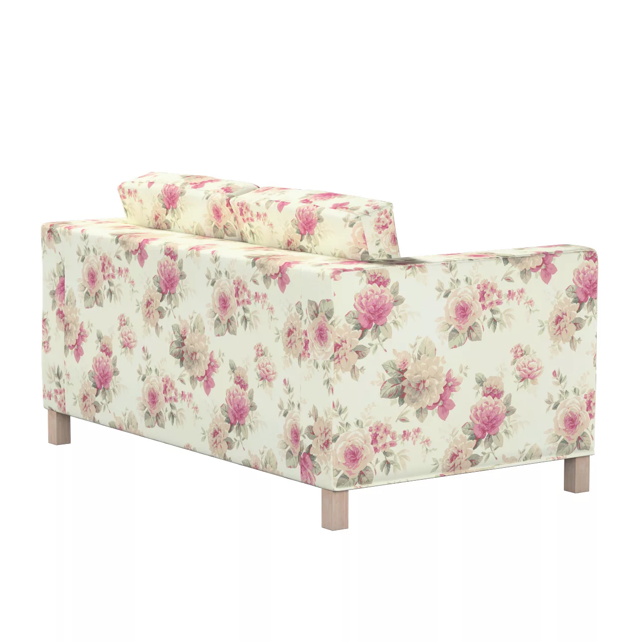 Bezug für Karlanda 2-Sitzer Sofa nicht ausklappbar, kurz, beige- rosa, 60cm günstig online kaufen