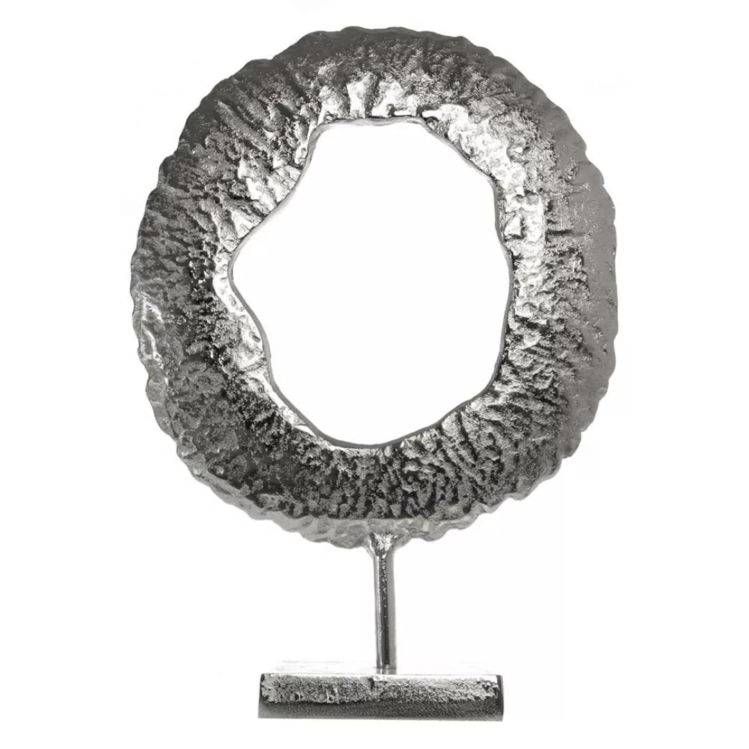 Deko Skulptur aus Metall in modernem Design Silberfarben günstig online kaufen