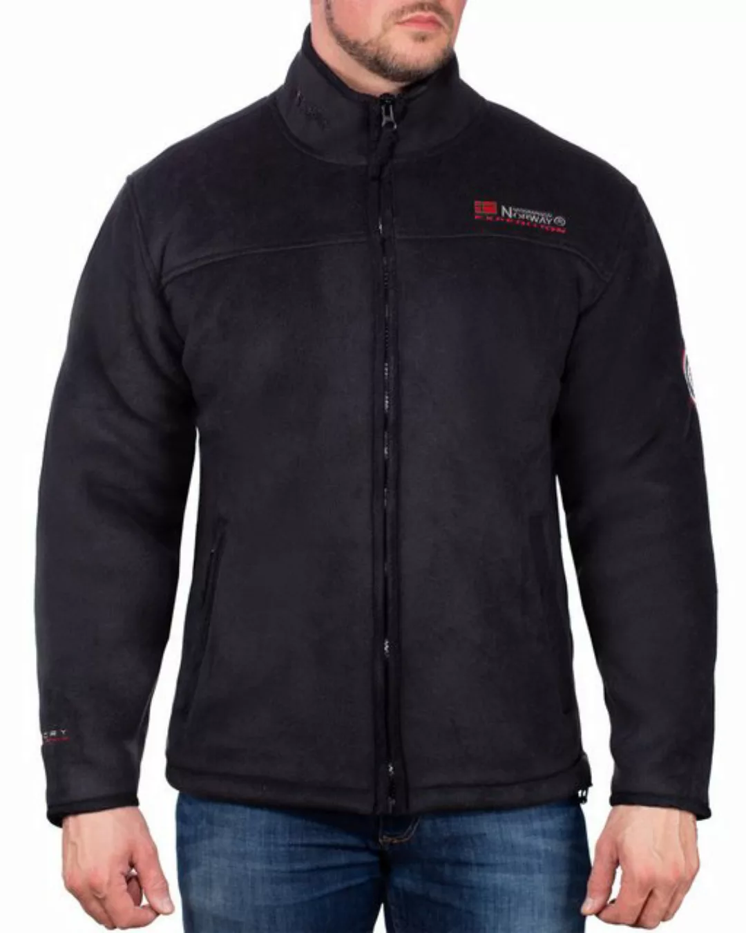 Geographical Norway Fleecejacke Herren Outdoor Jacke bausine Black M mit St günstig online kaufen