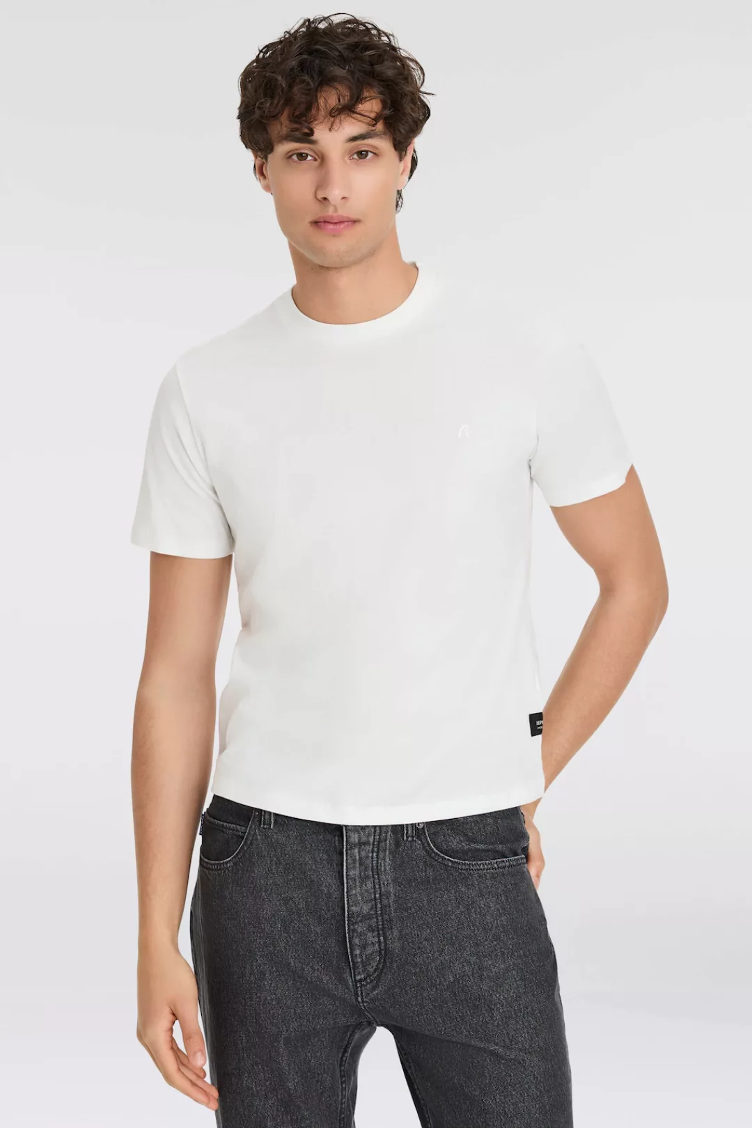 Replay Herren Rundhals T-Shirt BASIC JERSEY 30/1 Regular Fit günstig online kaufen