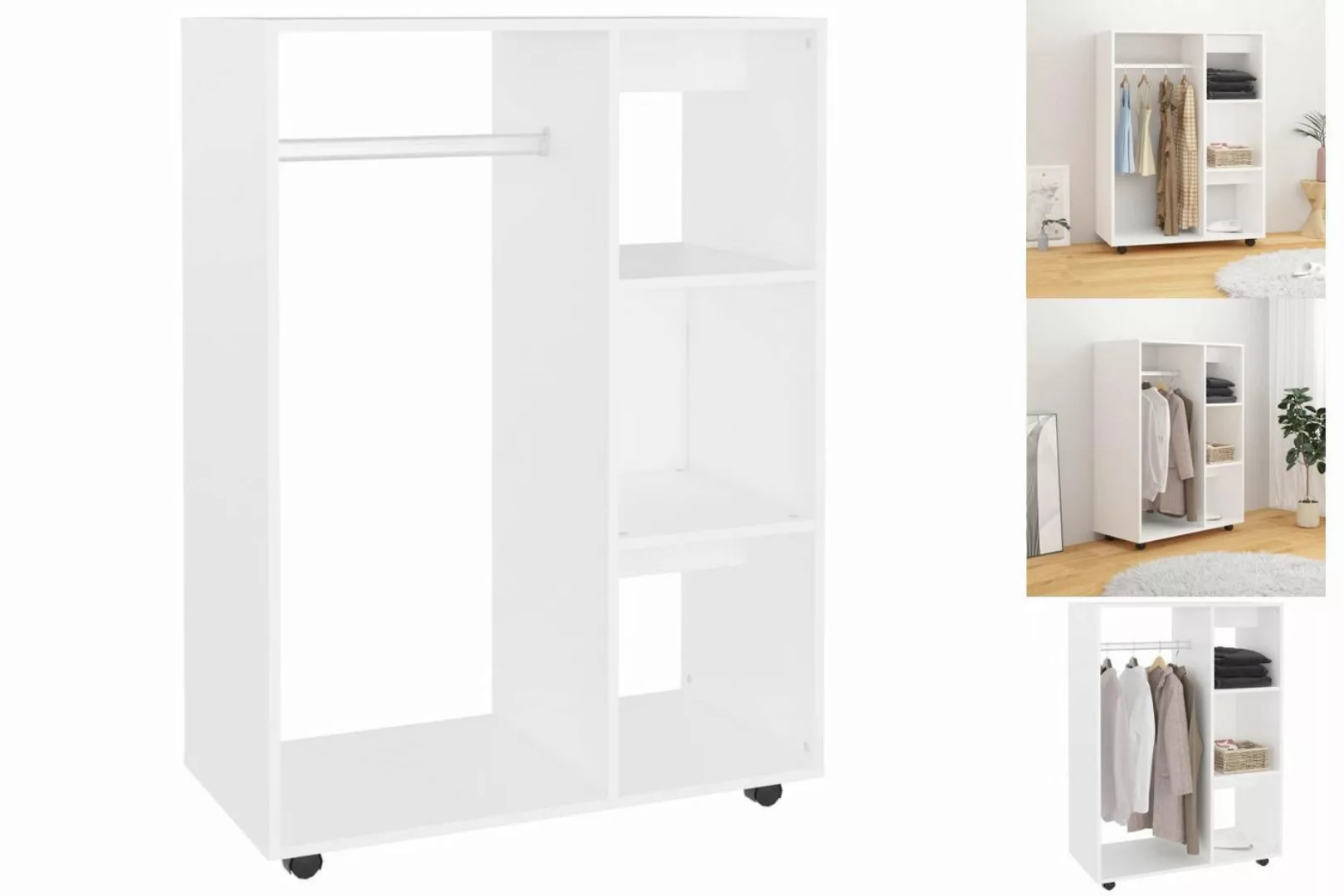 vidaXL Kleiderschrank Kleiderschrank Weiß 80x40x110 cm Spanplatte günstig online kaufen