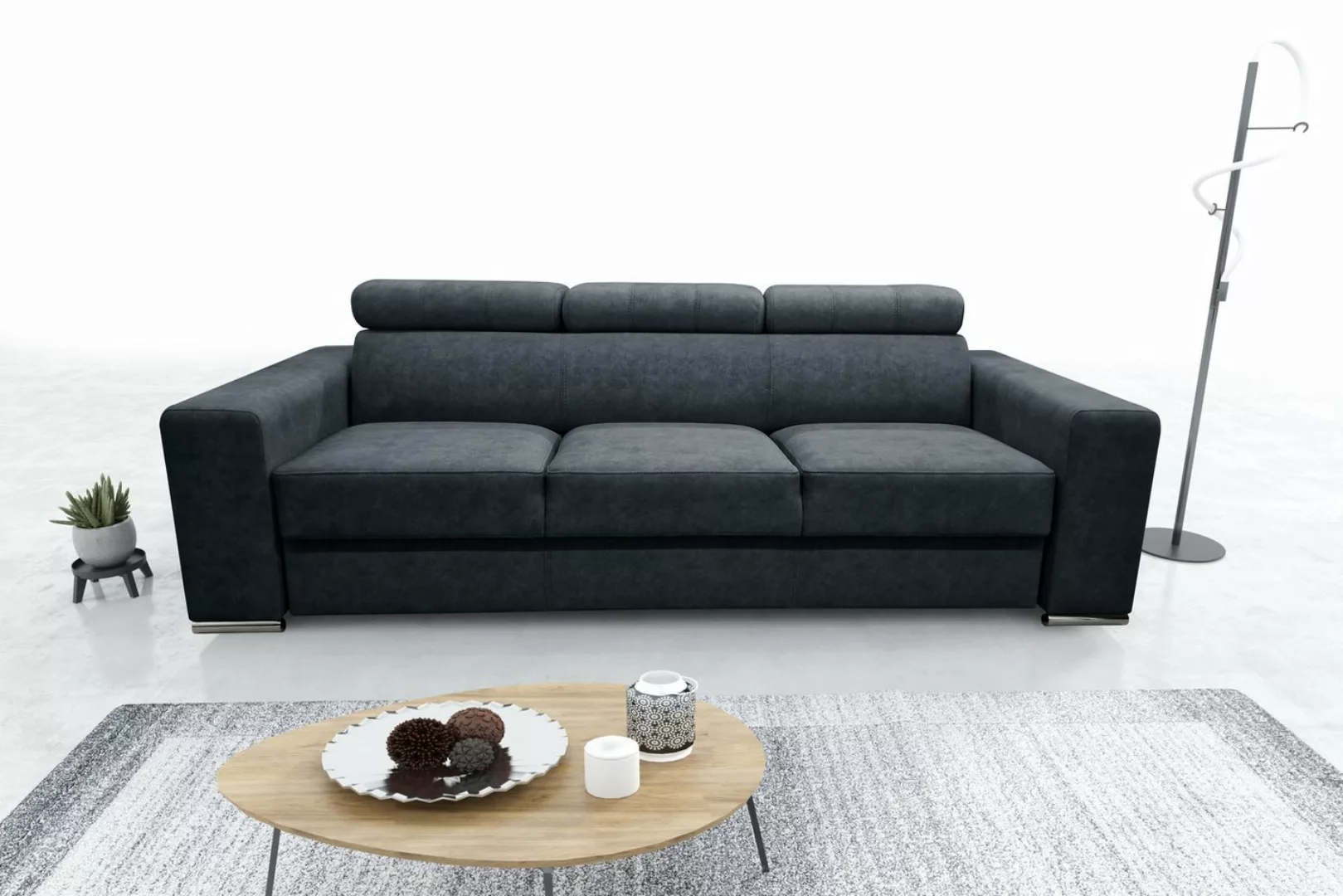 Deine Möbel 24 Sofa Couch 3-Sitzer / 4-Sitzer ELMO, mit Schlaffunktion günstig online kaufen