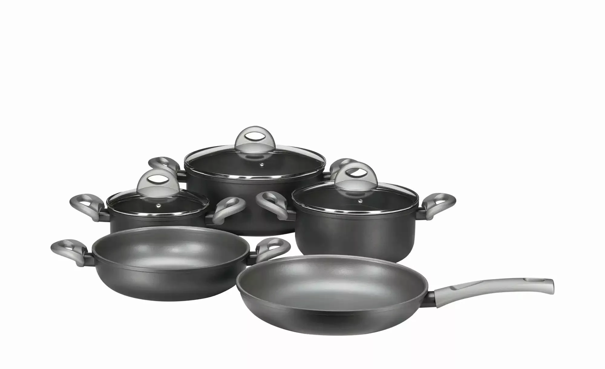 Topfset 5-teilig SANDRA ¦ schwarz ¦ Aluminium Töpfe & Pfannen & Zubehör > T günstig online kaufen