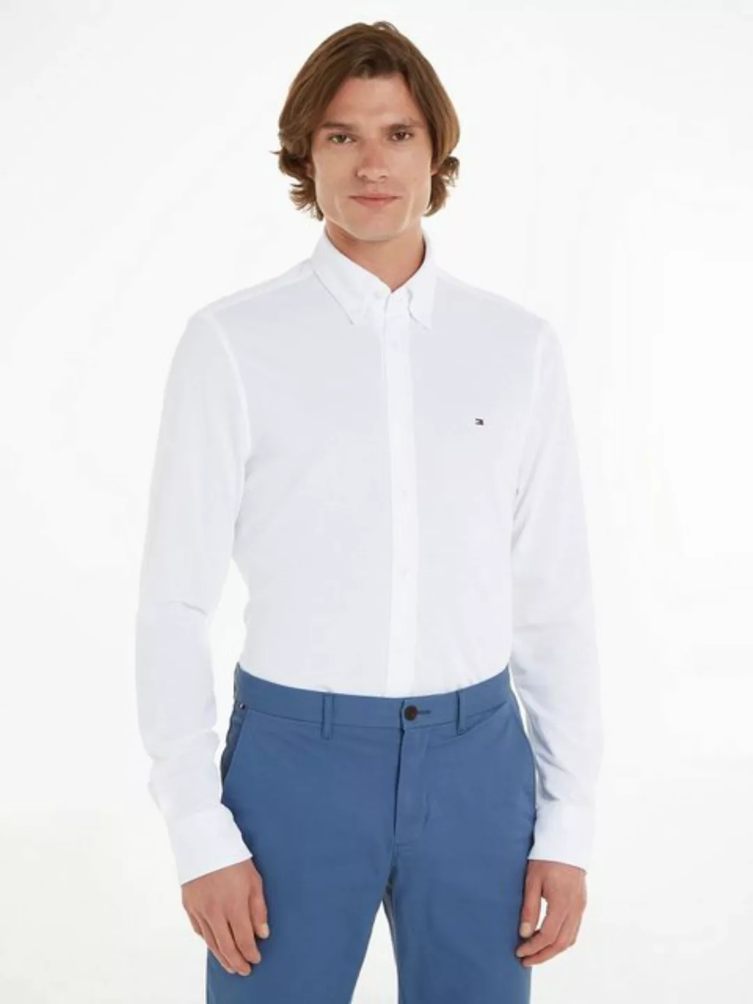 Tommy Hilfiger TAILORED Businesshemd CL KNITTED TEXTURE SF SHIRT mit Tommy günstig online kaufen