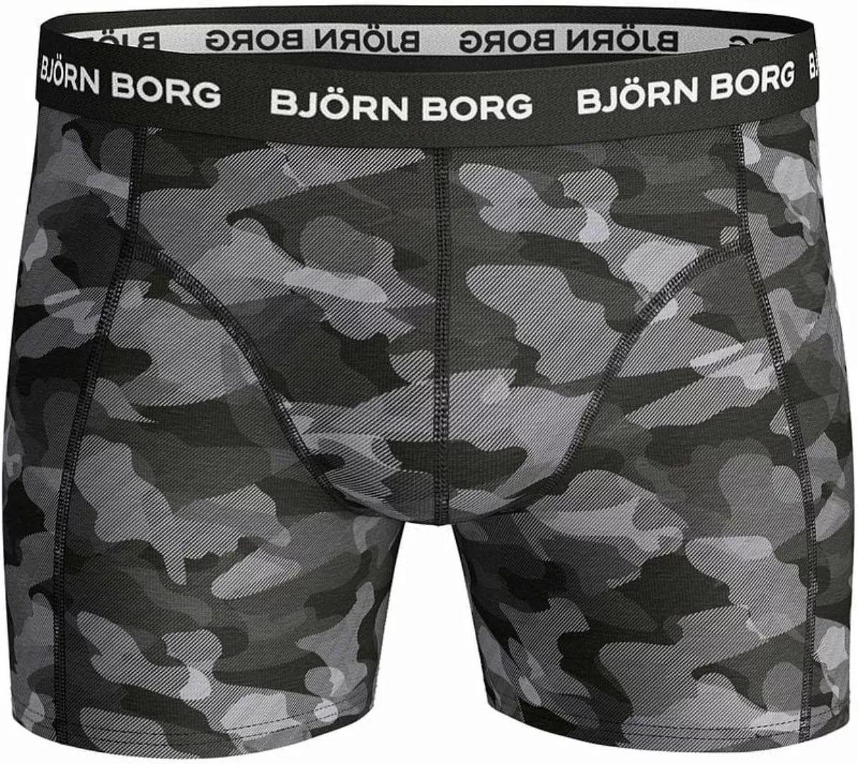 Björn Borg Shorts 3er-Pack Grau Schwarz - Größe L günstig online kaufen