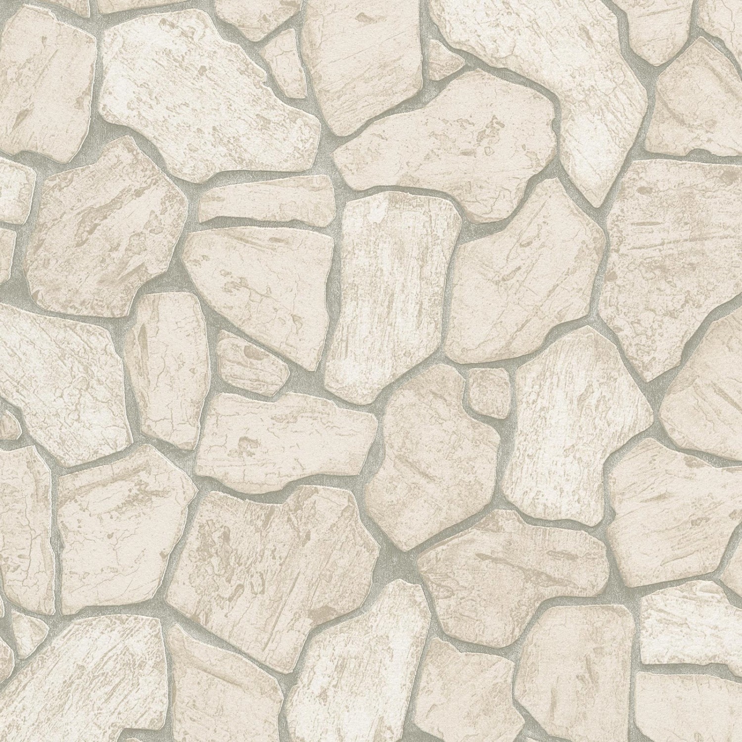 Bricoflor Steinwand Tapete in Creme Beige Helle Vliestapete in Bruchstein O günstig online kaufen