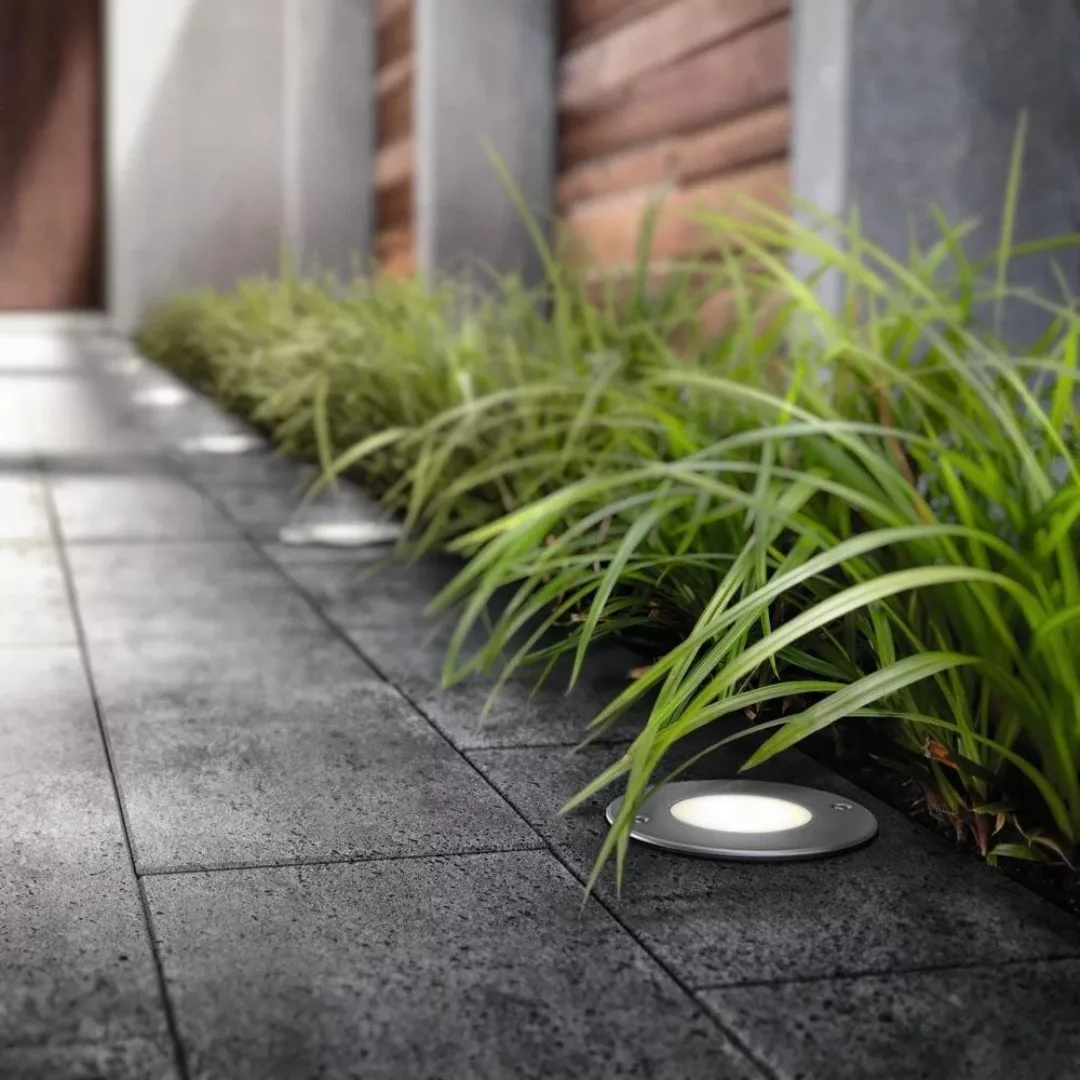 Moderne LED-Einbauleuchte Moss in silber günstig online kaufen