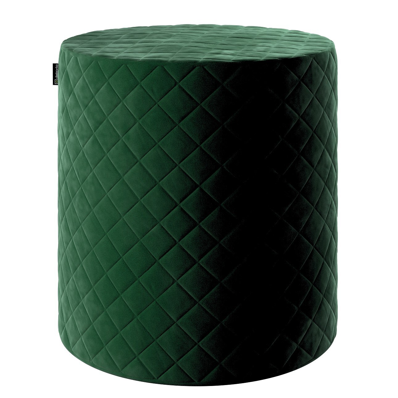 Pouf Barrel gesteppt, grün, ø 40 x 40 cm, Velvet (704-13) günstig online kaufen