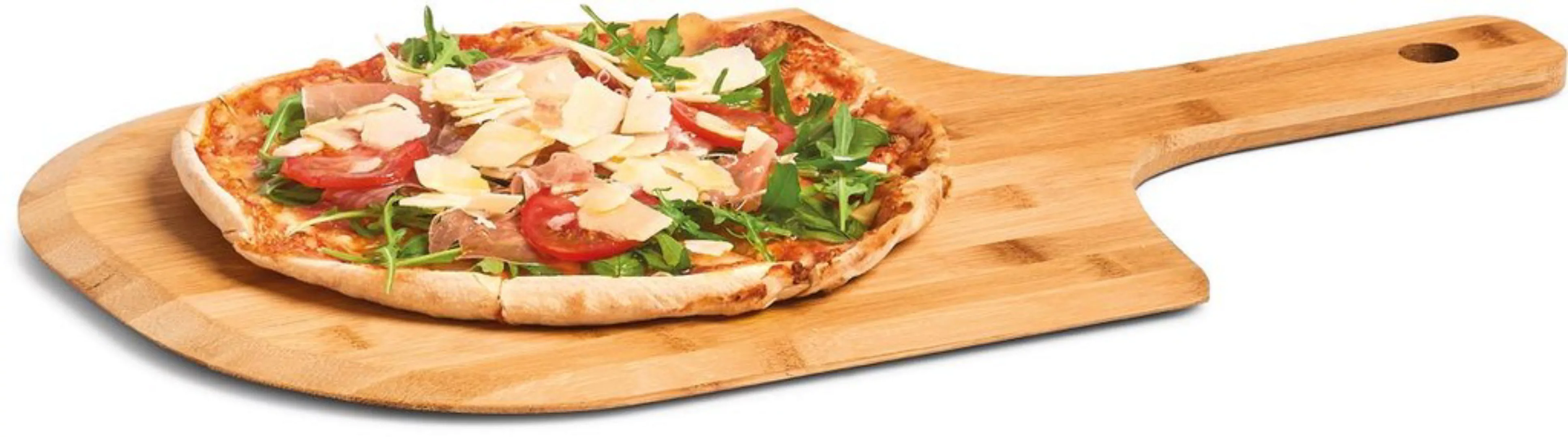 Zeller Present Pizzaschneidebrett »Bamboo«, zum Servieren von Pizza günstig online kaufen