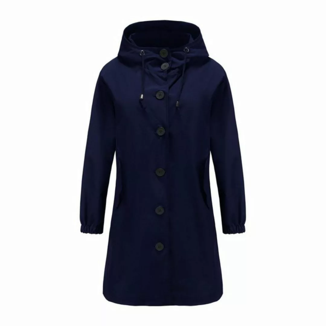 Nebelmeer Funktionsjacke Herbst wasserdichte Kapuzen Trenchcoat Damen lässi günstig online kaufen