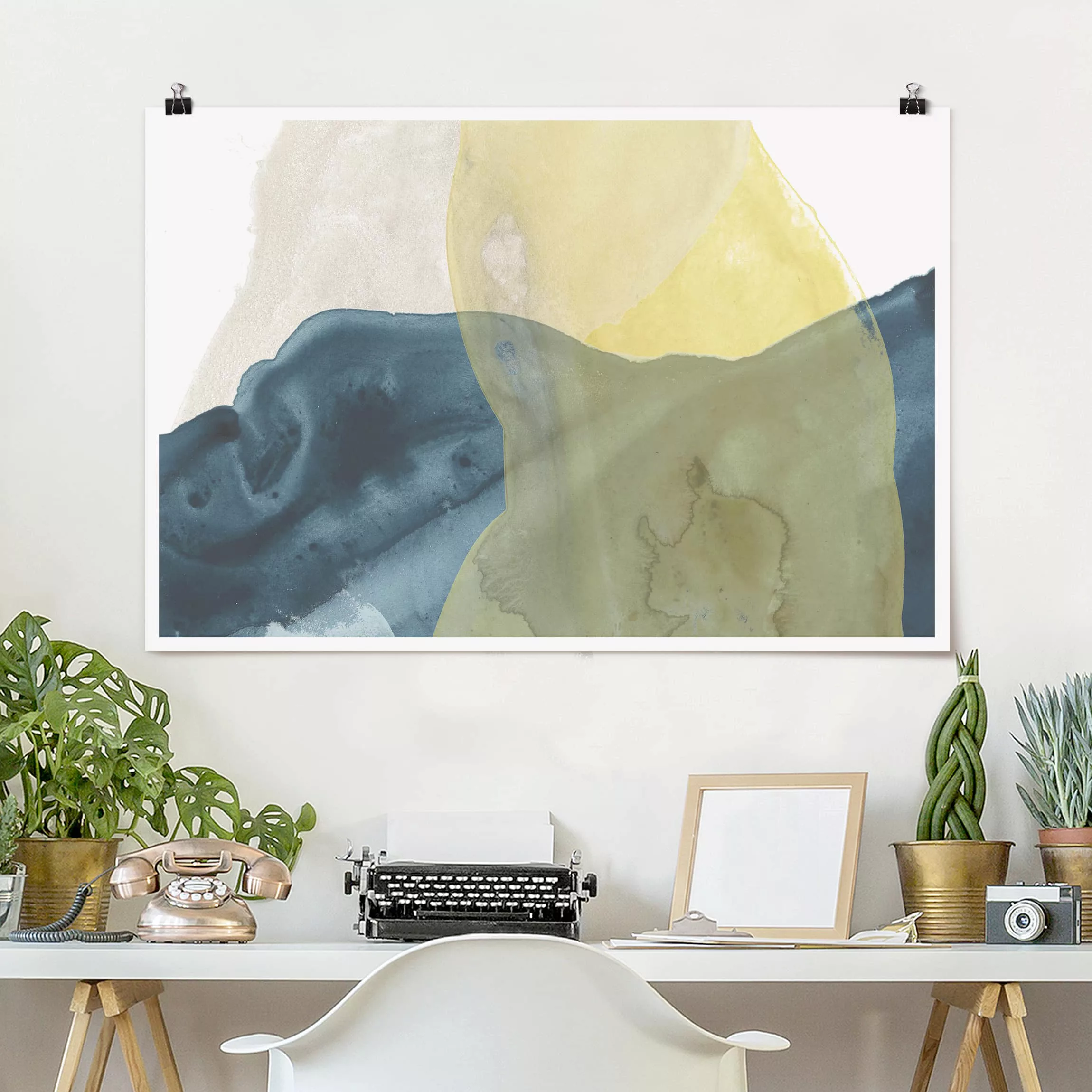 Poster Abstrakt - Querformat Ozean und Wüste III günstig online kaufen