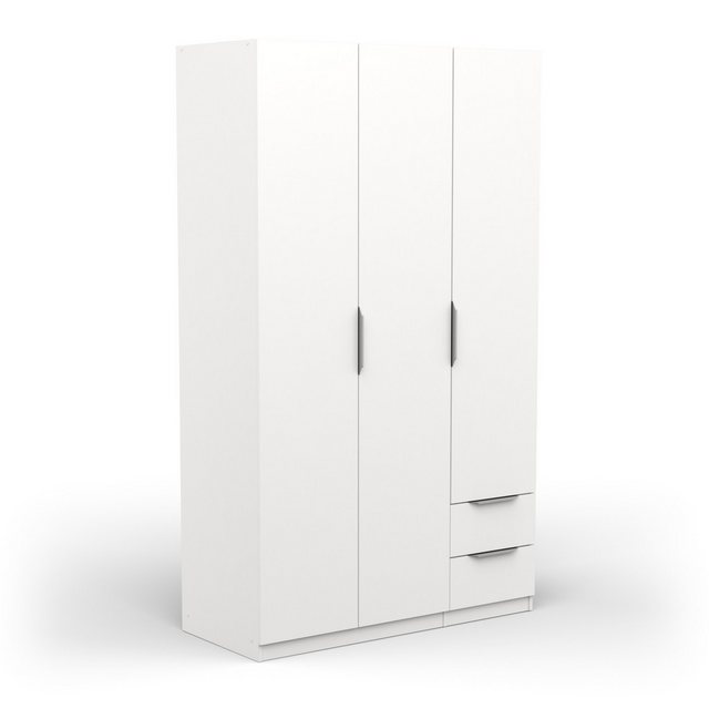 freiraum Drehtürenschrank GHOST in Matt weiß - 119,4x203x51,1cm (BxHxT) günstig online kaufen