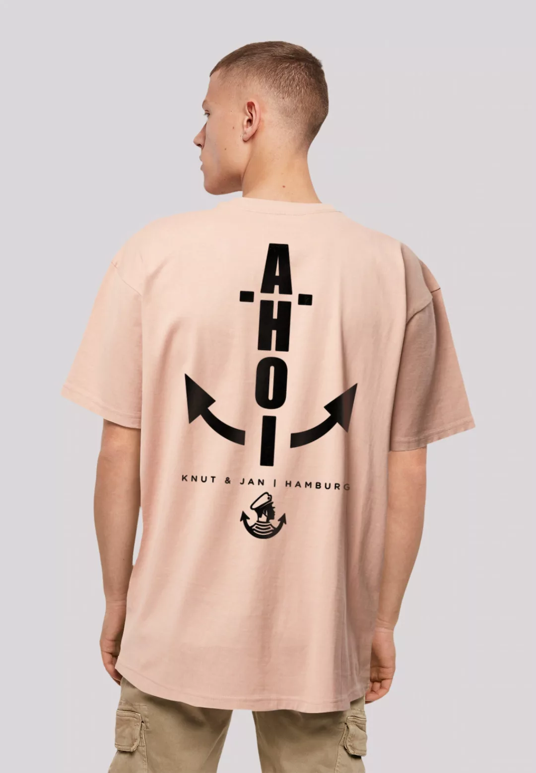 F4NT4STIC T-Shirt "Oversized T-Shirt Ahoi Anker Knut & Jan Hamburg", Print günstig online kaufen