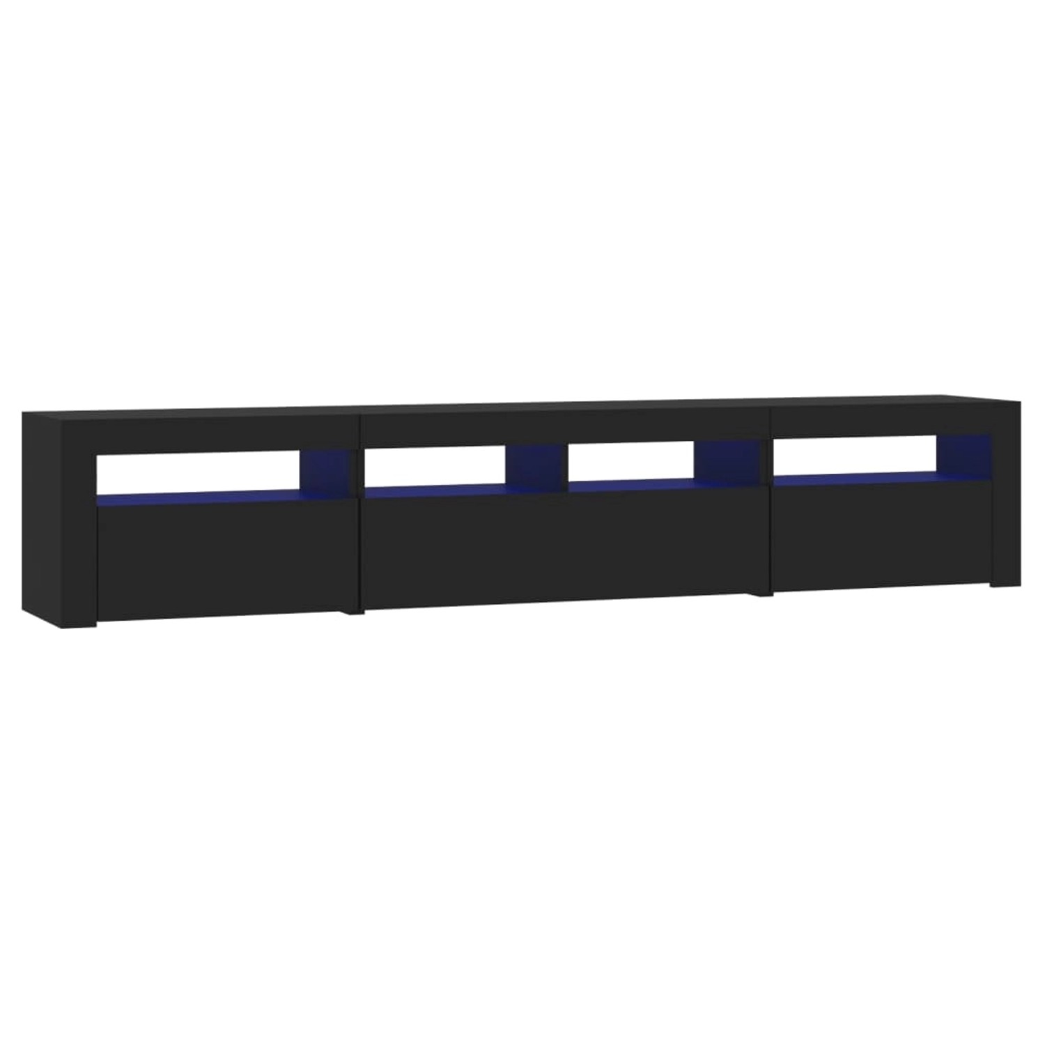 vidaXL TV-Schrank mit LED-Leuchten Schwarz 210x35x40 cm günstig online kaufen