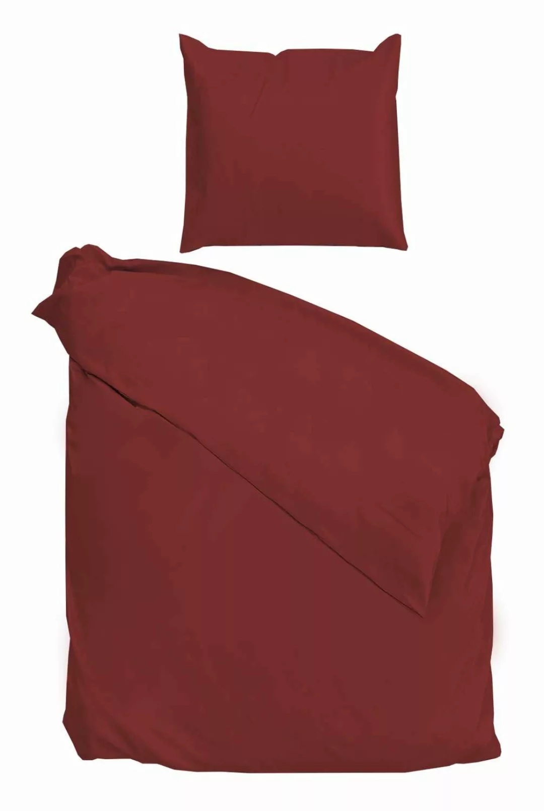 Bettwäsche SATINADO, Satin-Bettwäsche, Rot, 135 x günstig online kaufen