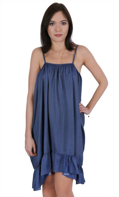 Sarcia.eu Sommerkleid Blaues Sommerkleid mit Rüsche JOHN ZACK M günstig online kaufen
