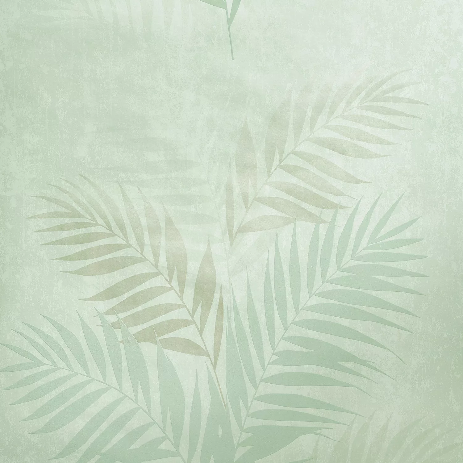 Kreativa Vliestapete Leaf Mint Green 10,05x0,53m Grün Silber FSC® günstig online kaufen