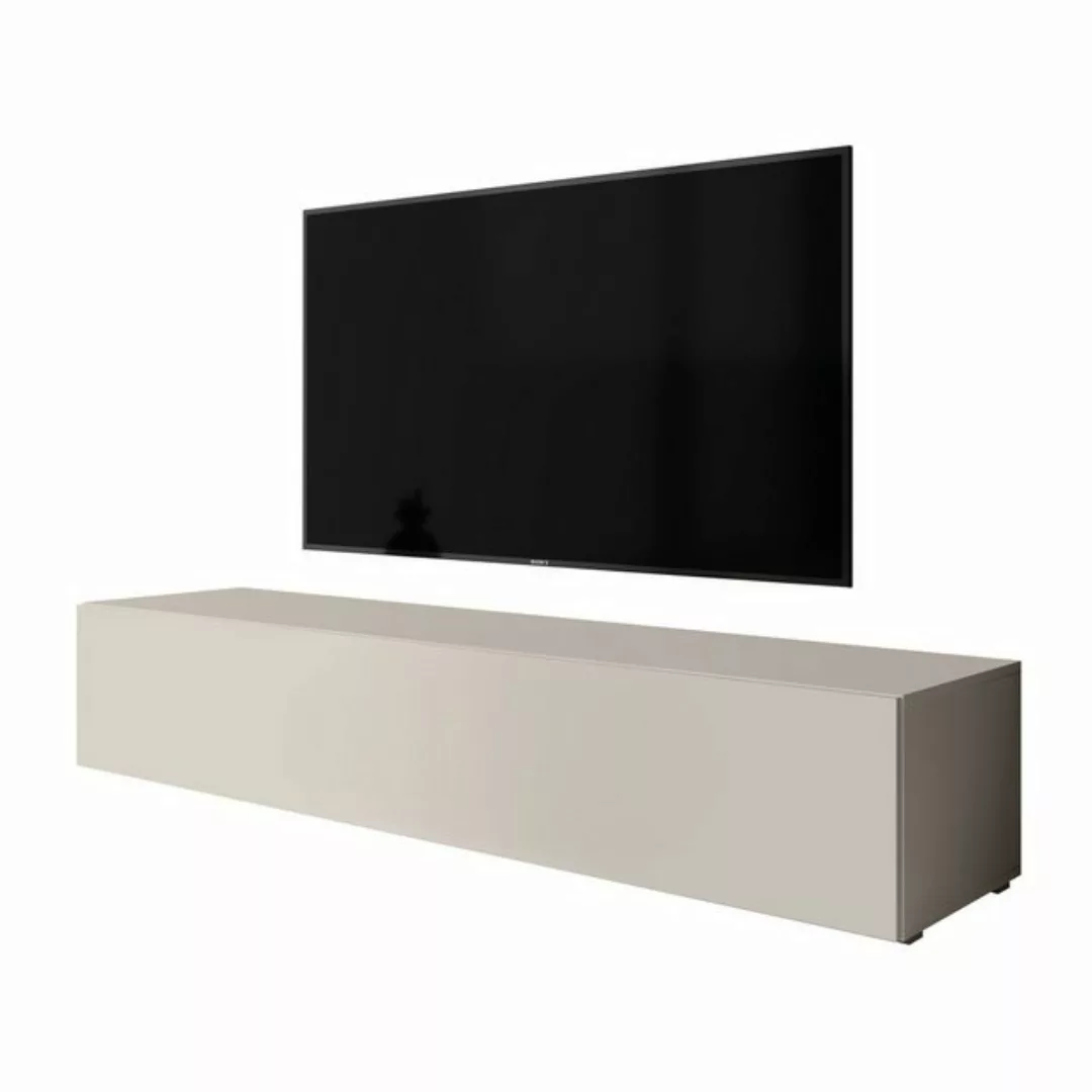 Furnix TV-Schrank ZIBO 160 cm Lowboard TV-Kommode Fernehschrank Beige Wandm günstig online kaufen