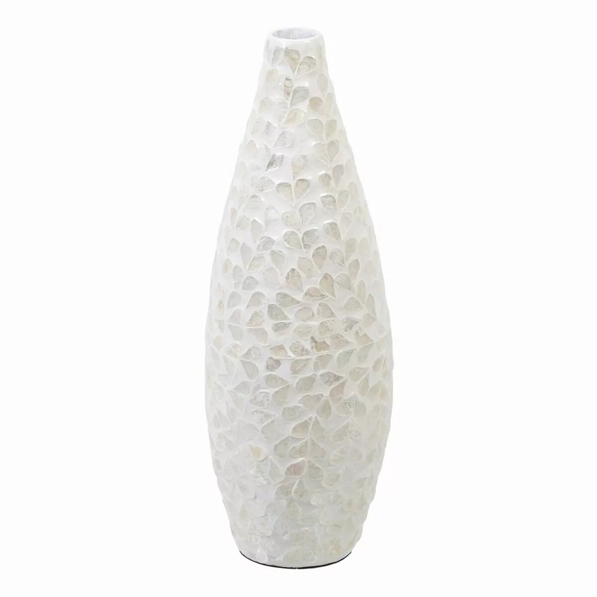 Vase 15 X 15 X 44 Cm Beige Perlmutt Holz Mdf günstig online kaufen