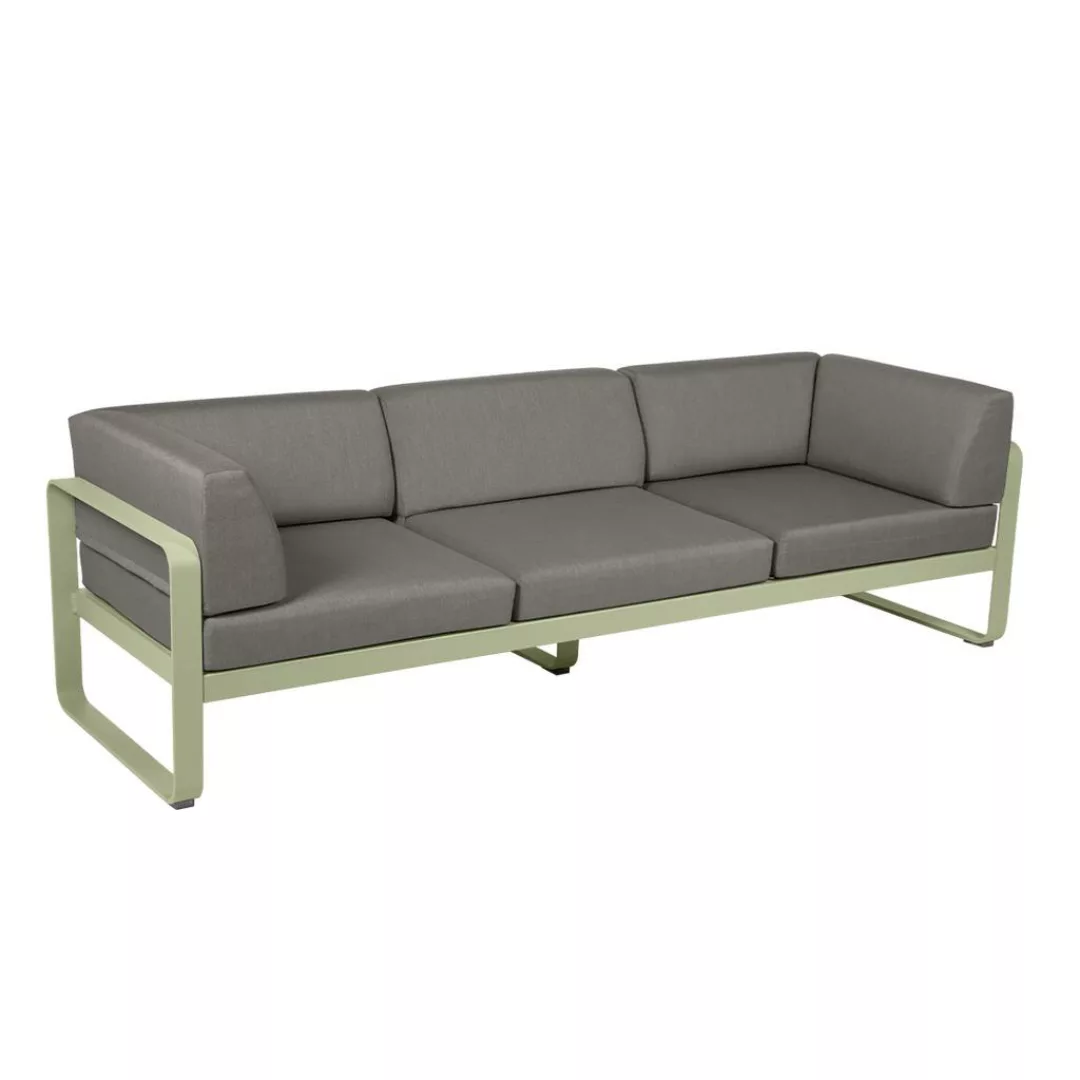 Bellevie 3-Sitzer Club Sofa Outdoor 65 Lindgrün B8 Taupegrau günstig online kaufen