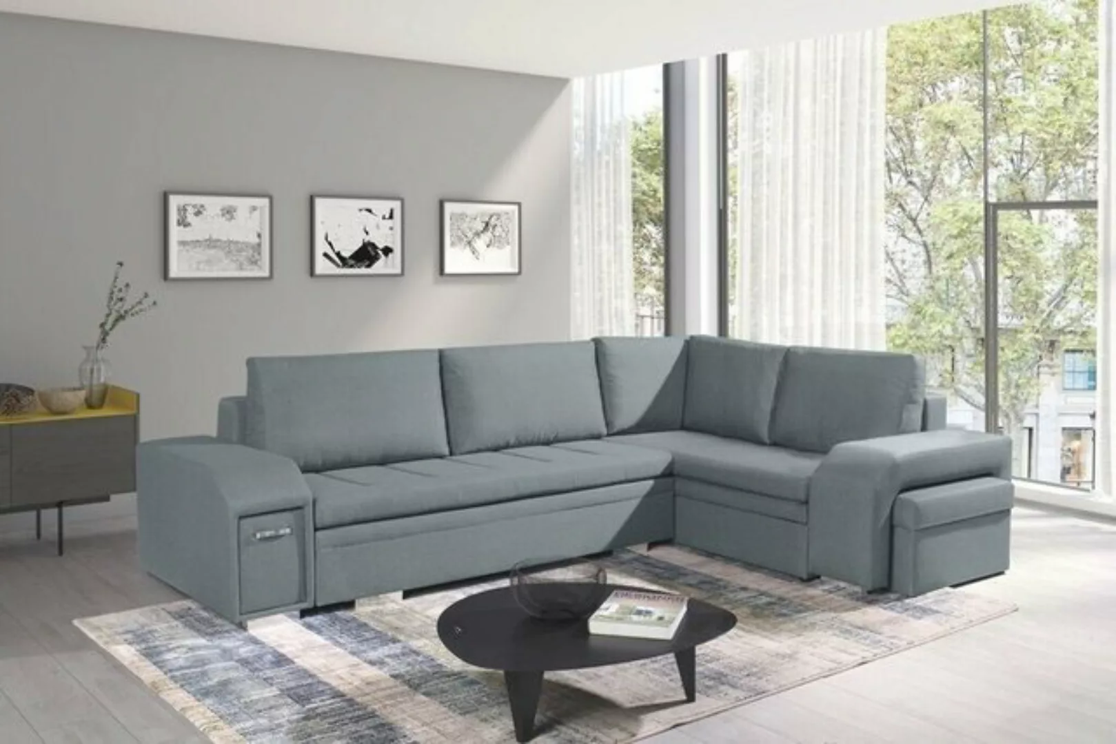 JVmoebel Ecksofa, Polstersofa Loungesofa Couch Sitzgruppe Wohnzimmer mit Ki günstig online kaufen