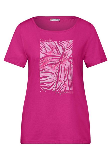 STREET ONE T-Shirt glossy leaf partprint shirt günstig online kaufen