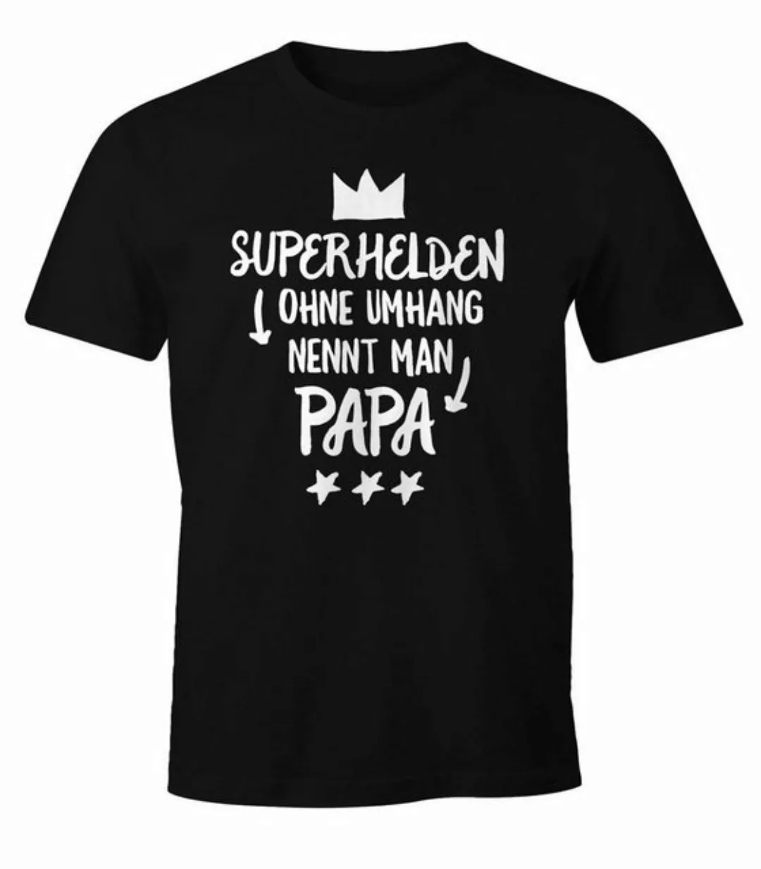 MoonWorks Print-Shirt Herren T-Shirt "Superhelden ohne Umhang nennt man Pap günstig online kaufen
