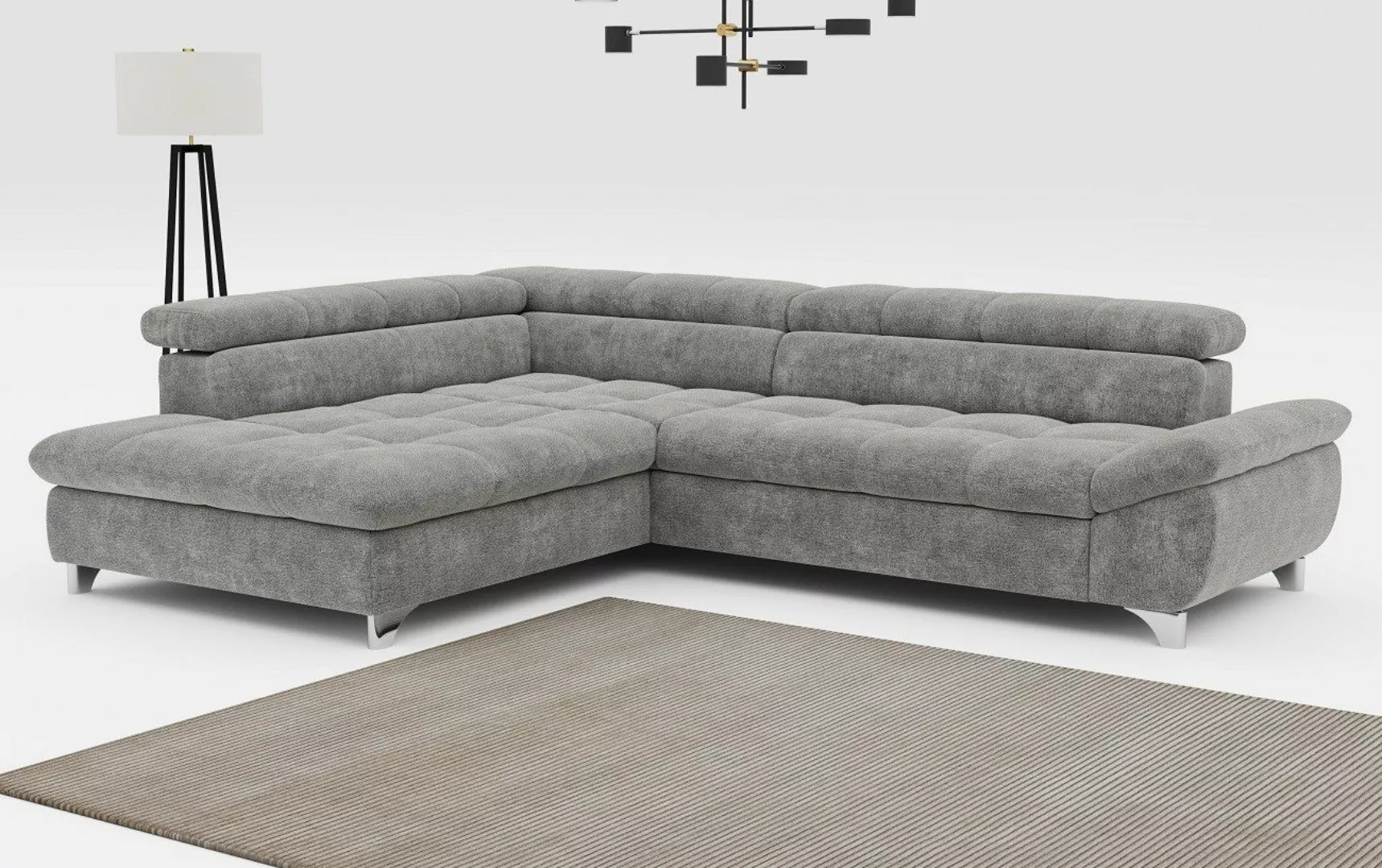 COTTA Ecksofa Gemini, mit Schlaffunktion und verstellbare Kopfstützen günstig online kaufen