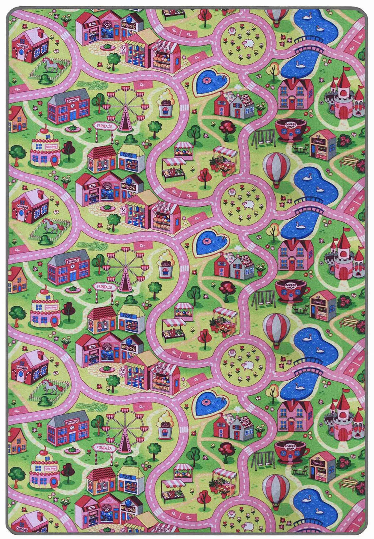 Primaflor-Ideen in Textil Kinderteppich »SWEET CITY«, rechteckig, 5 mm Höhe günstig online kaufen