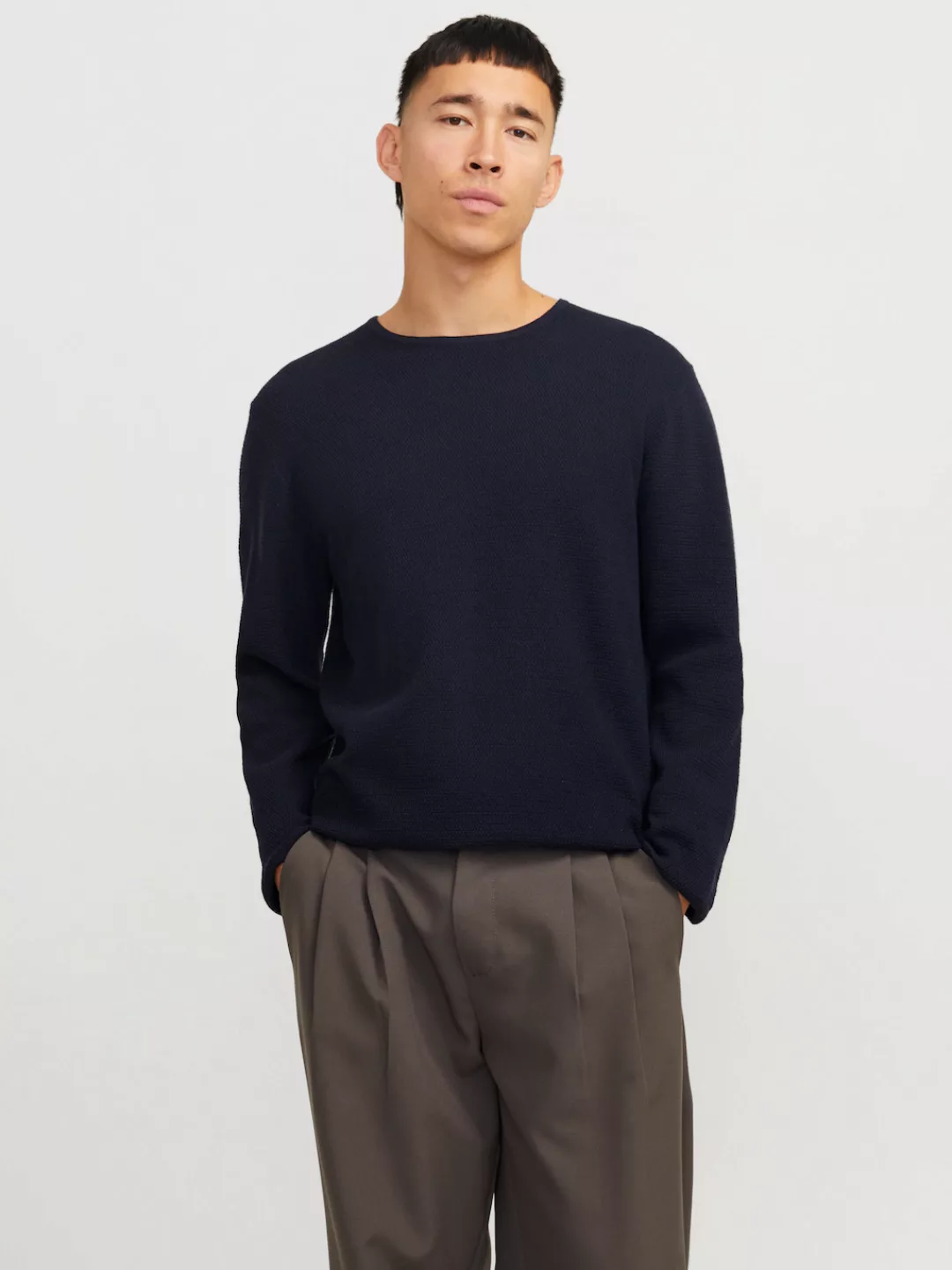 Jack & Jones Rundhalspullover "JJEGEORGE KNIT CREW NECK NOOS", in Strick Op günstig online kaufen