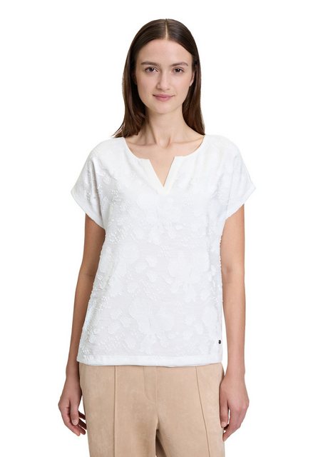 Betty&Co Kurzarmshirt Betty & Co Casual-Shirt mit V-Ausschnitt (1-tlg) Mate günstig online kaufen