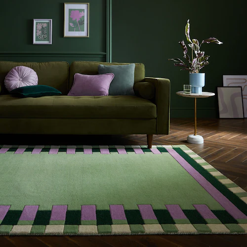 FLAIR RUGS Wollteppich »Kai Wool Border«, rechteckig, 10 mm Höhe, Kai Wool günstig online kaufen