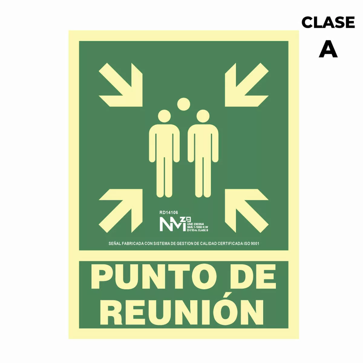 Schild Normaluz Punto De Reunión Pvc (22,4 X 30 Cm) günstig online kaufen