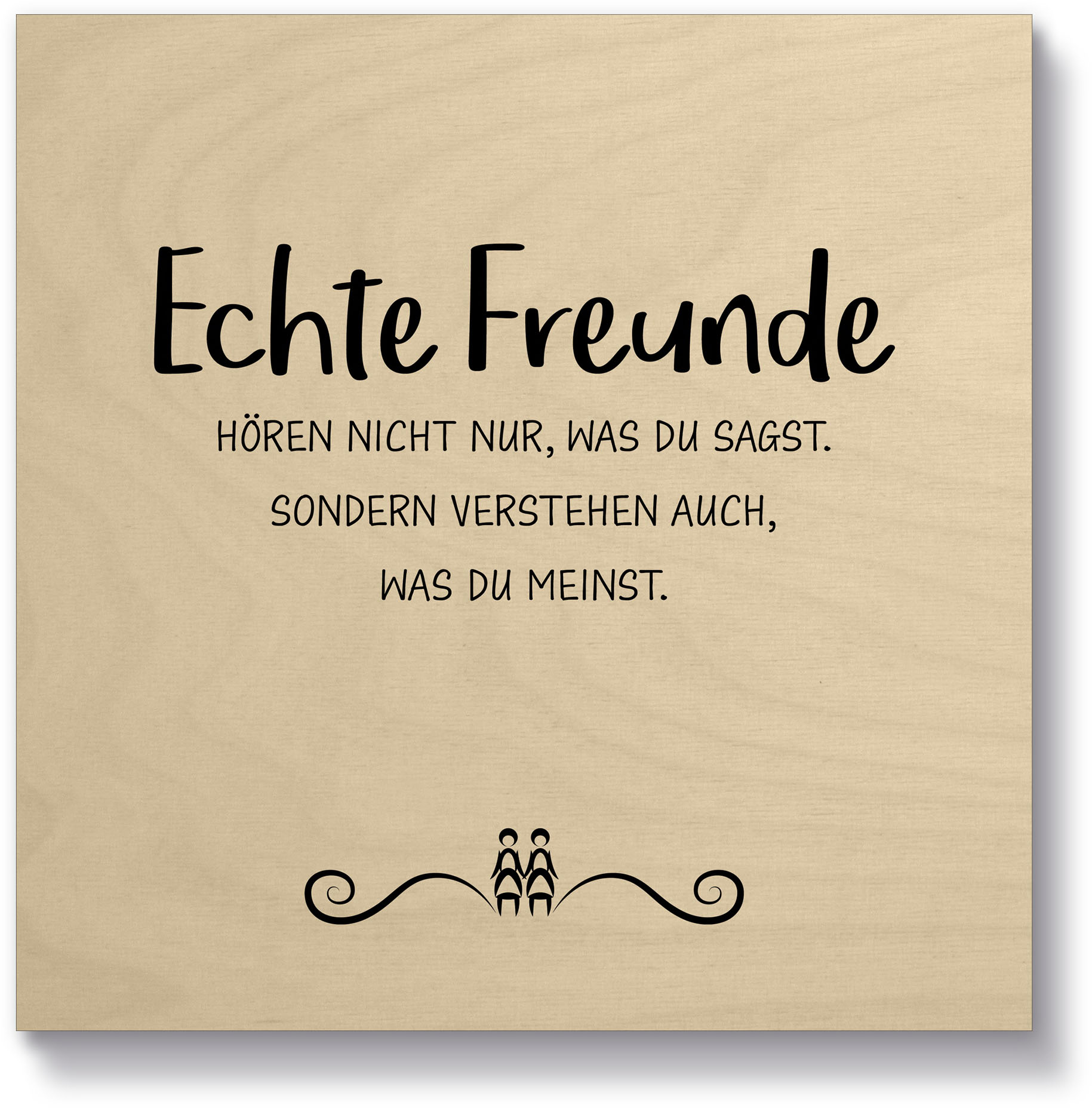 Artland Holzbild "Echte Freunde", Sprüche & Texte, (1 St.) günstig online kaufen