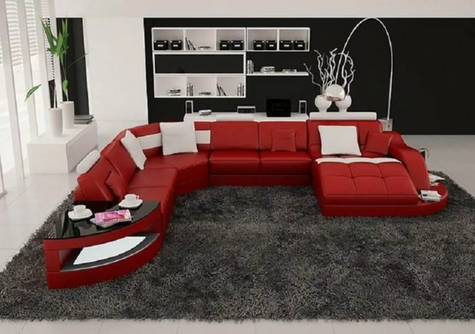 JVmoebel Ecksofa Designer Wohnlandschaft U-Form Couch Ecksofa Polster Garni günstig online kaufen