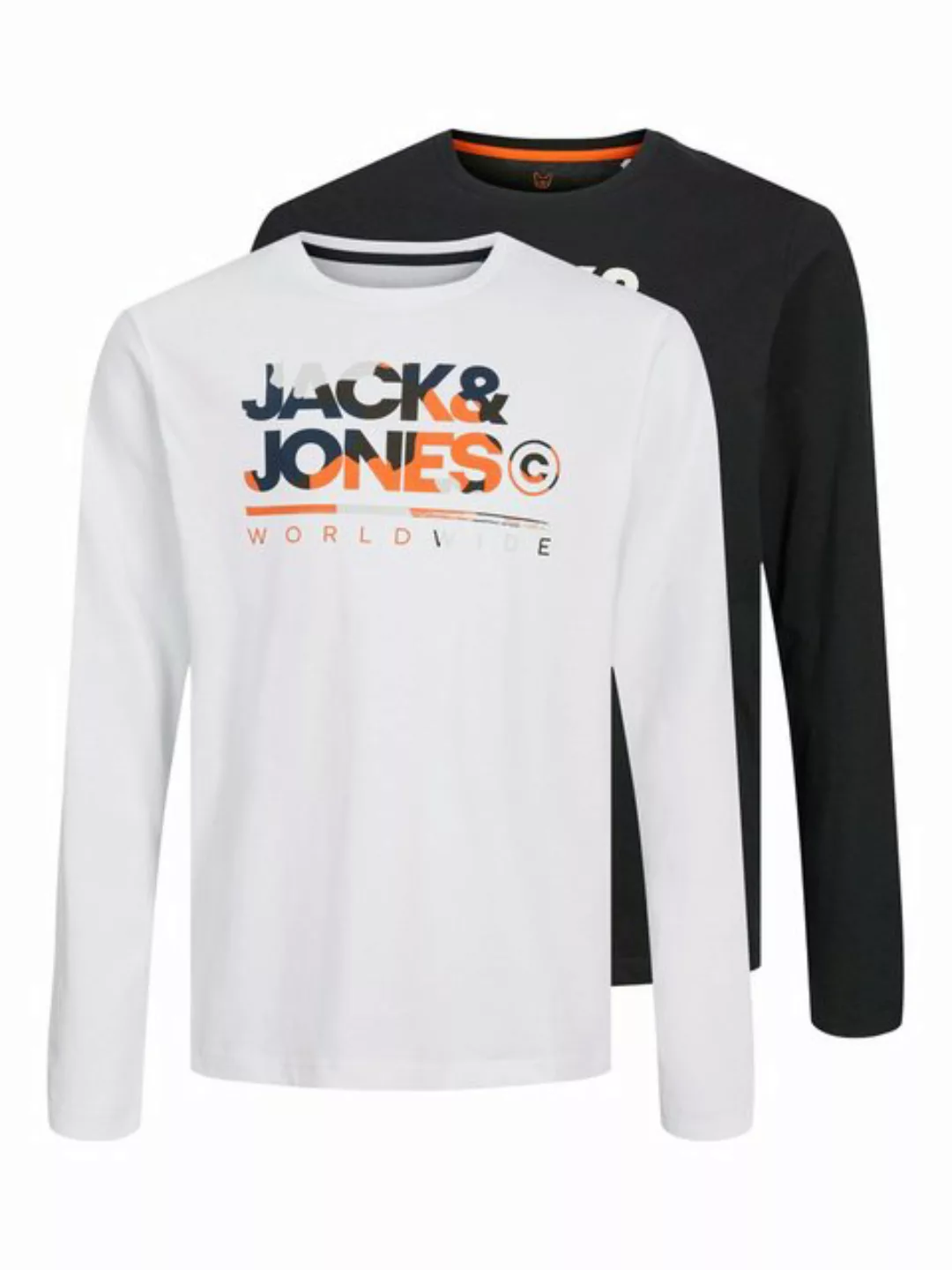 Jack & Jones Junior Langarmshirt JJLUKE TEE LS CREW NECK 2PK MP JNR (Packun günstig online kaufen