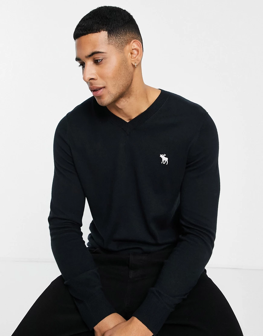 Abercrombie & Fitch – Kapuzenpullover in Schwarz günstig online kaufen