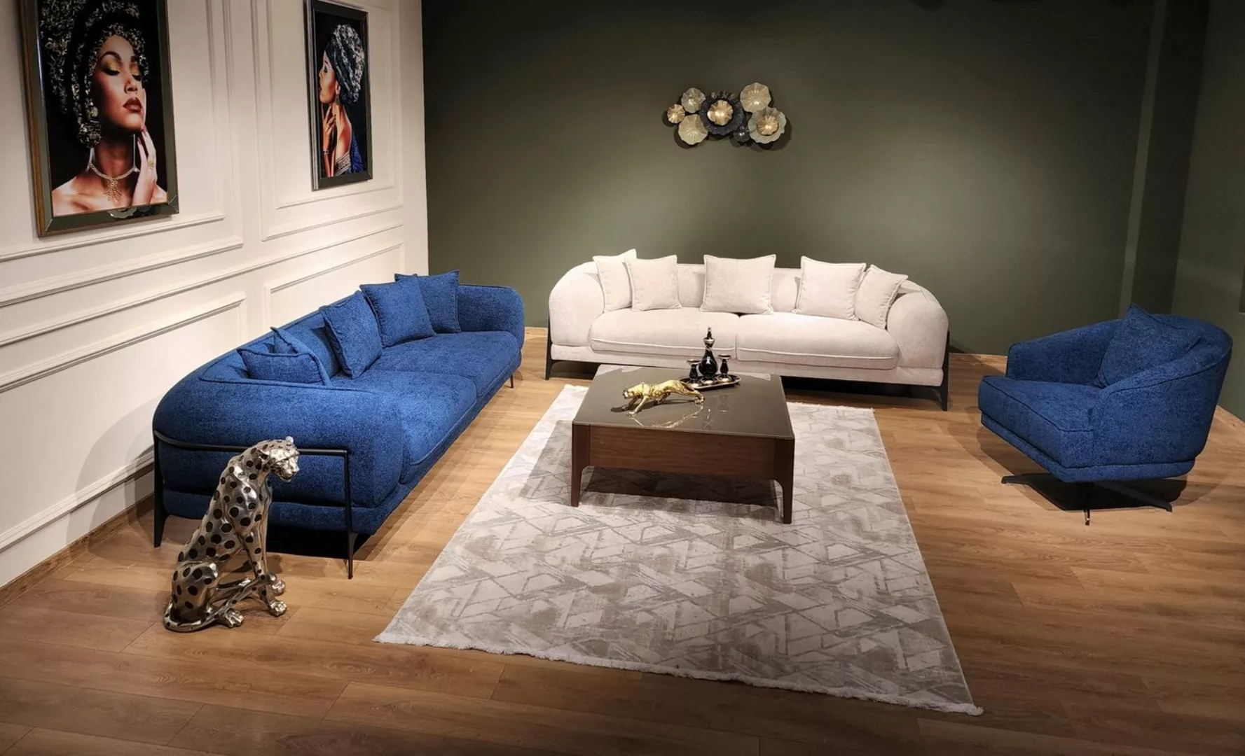 Möbeldreams Sofa Designer Sofa-Set Unico / 3-2-1/ 3-3-1/ inkl.Zierkissen, D günstig online kaufen