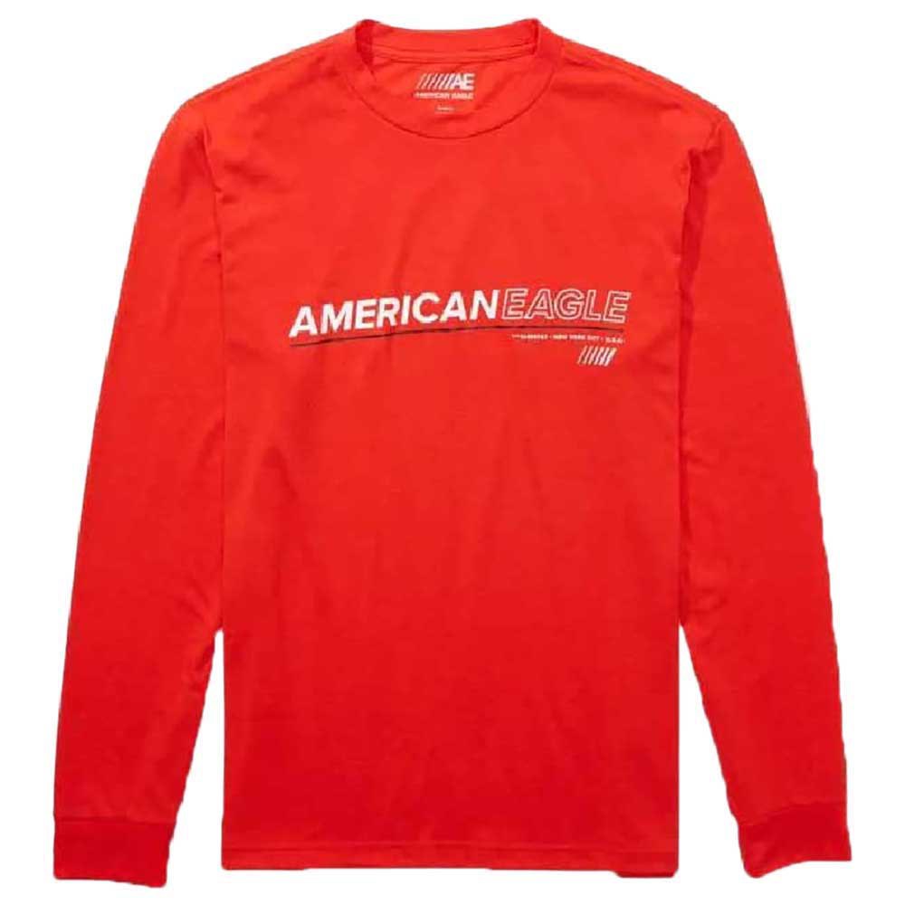 American Eagle Active 24/7 Graphic Langarm-t-shirt S Red günstig online kaufen