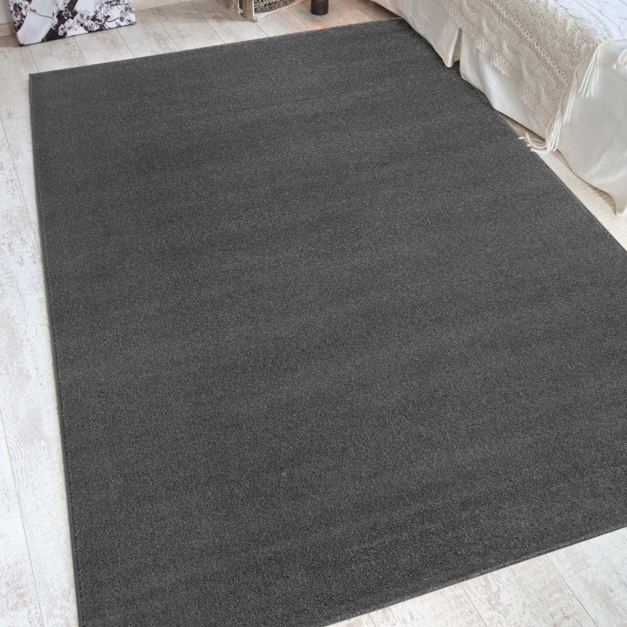 Andiamo Teppich »Jerez«, rechteckig, 8 mm Höhe, Kurzflor, gewebt, Uni-Farbe günstig online kaufen