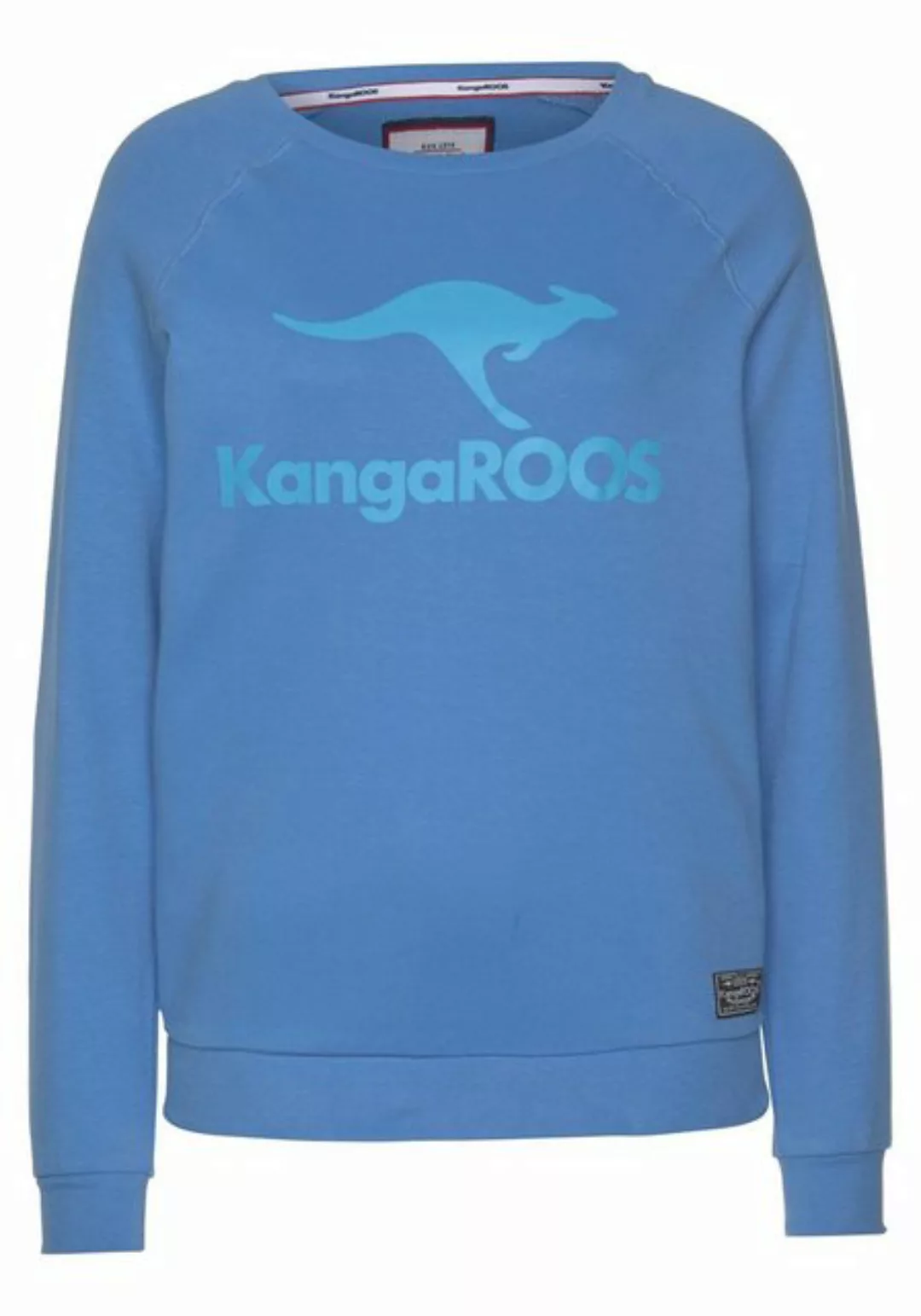 KangaROOS Sweatshirt Langarm, figurumspielender Schnitt, mit Print, Rundhal günstig online kaufen