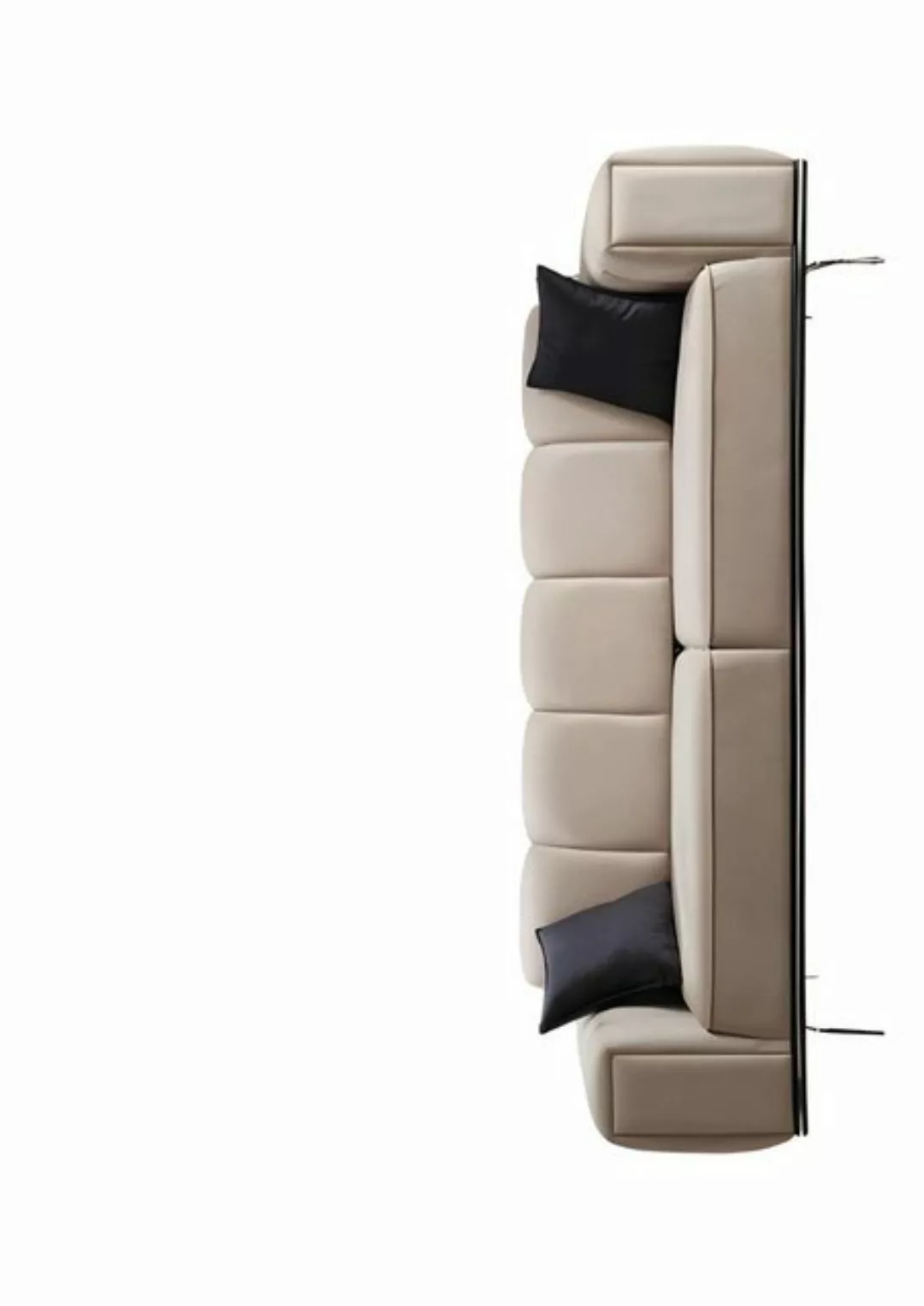 JVmoebel Sofa Couch Luxus Stoffsofa Dreisitzer Polstersofa Beige Sofa Stoff günstig online kaufen