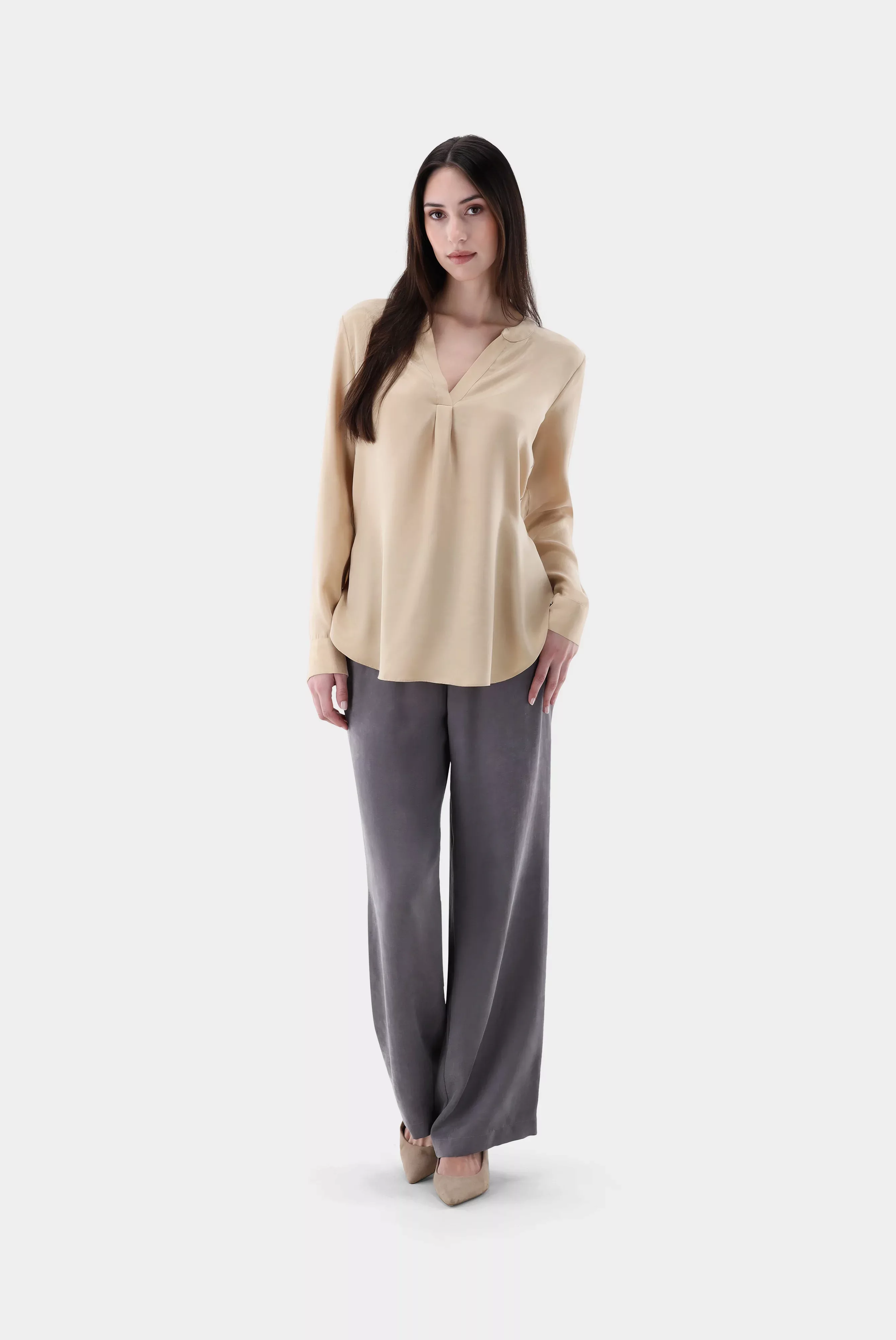 Tunika-Bluse mit verlängerter Rückseite günstig online kaufen