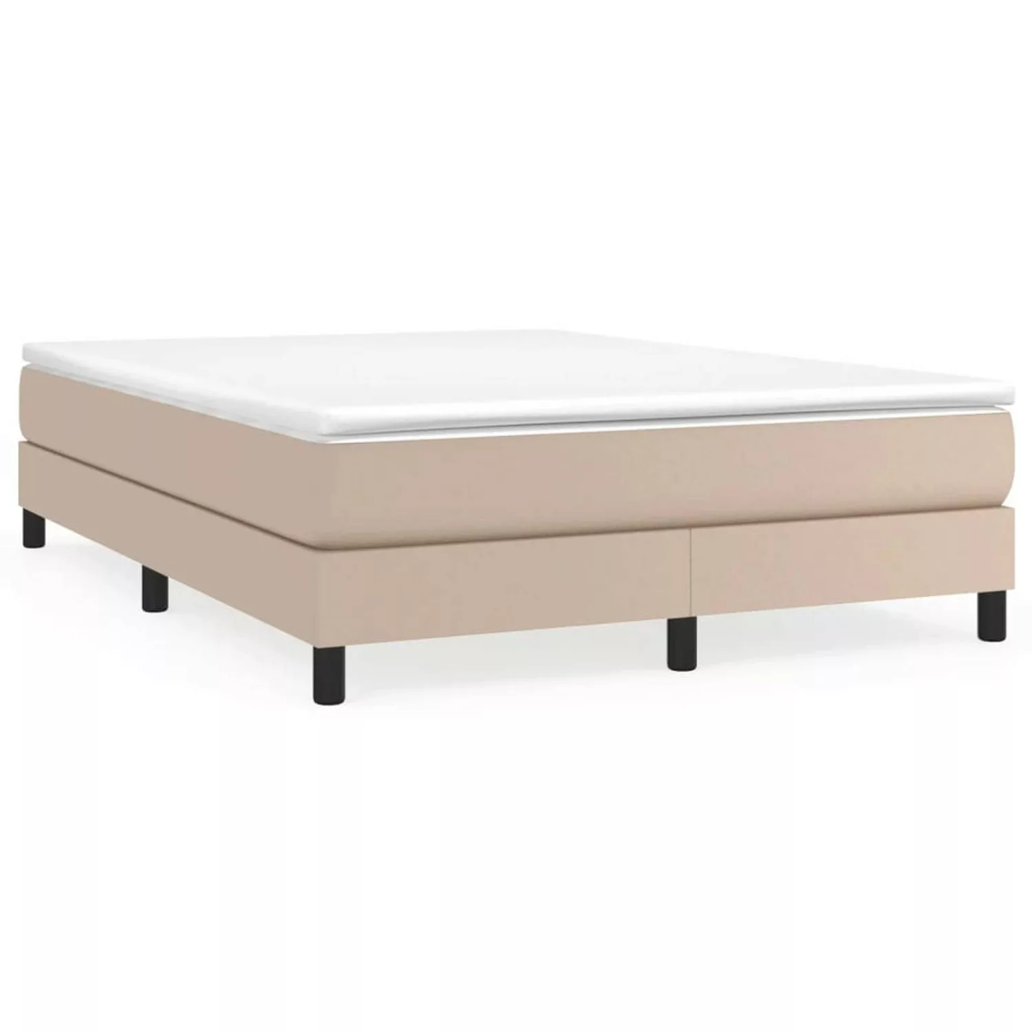 vidaXL Boxspringbett Cappuccino-Braun 140x190 cm Kunstleder1371023 günstig online kaufen