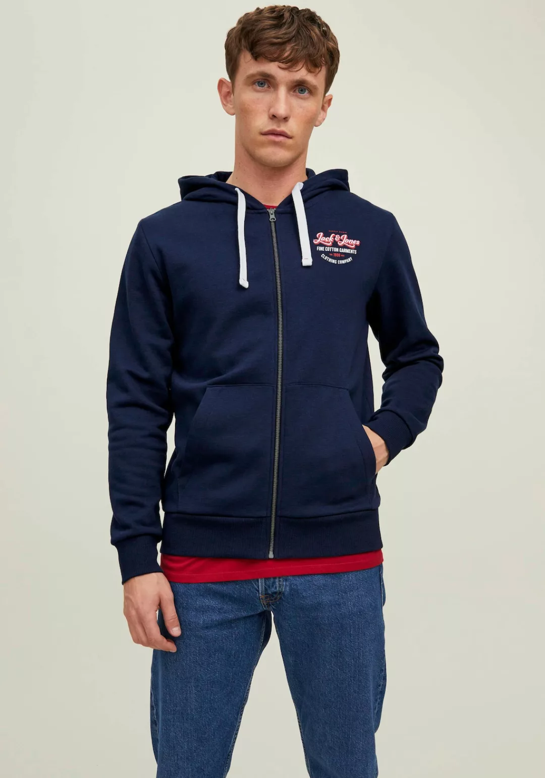 Jack & Jones Kapuzensweatjacke "JJ JJANDY SWEAT ZIP HOOD" günstig online kaufen