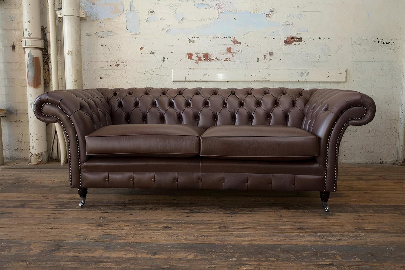 Xlmoebel Sofa Luxuriöses Dreisitzer-Sofa mit klassischem Design aus Kunstle günstig online kaufen