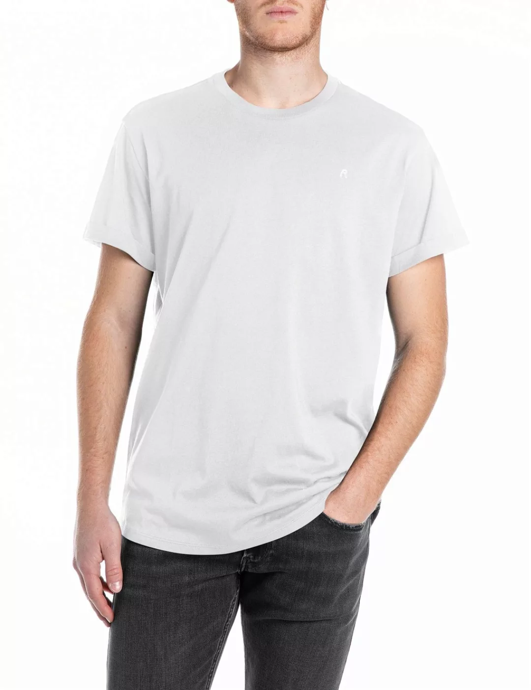 Replay Herren Rundhals T-Shirt BASIC JERSEY 30/1 Regular Fit günstig online kaufen