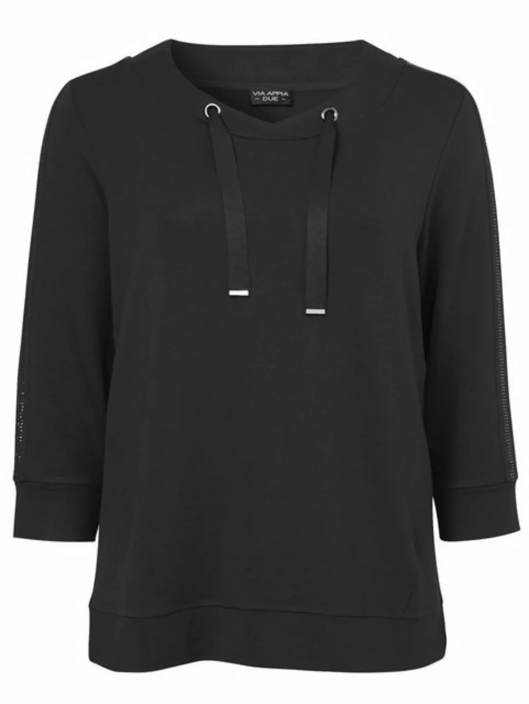 VIA APPIA DUE Sweatshirt Dezentes Sweatshirt mit Glitzerdetails mit V-Aussc günstig online kaufen