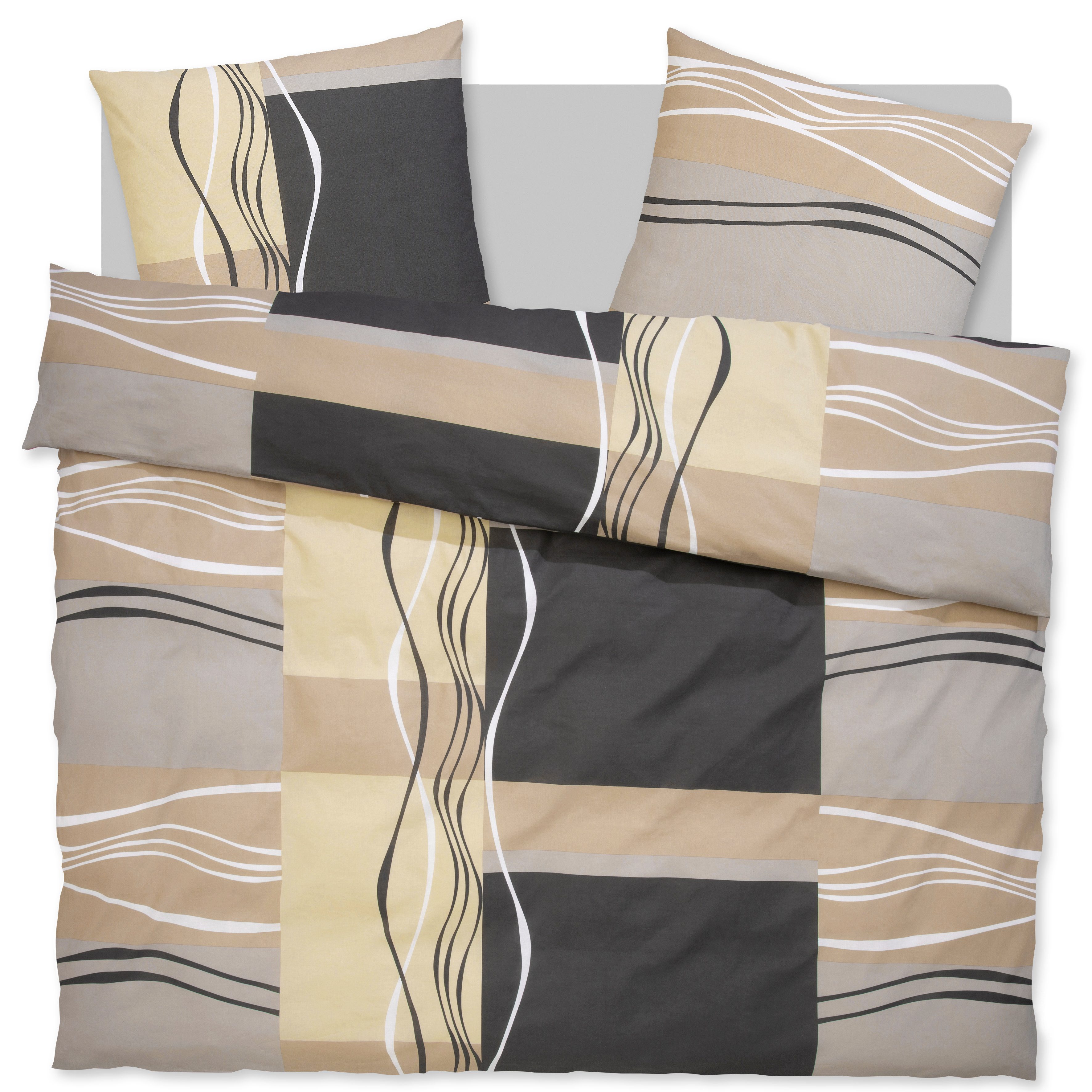 my home Bettwäsche Kelian, Biber, 2 günstig online kaufen