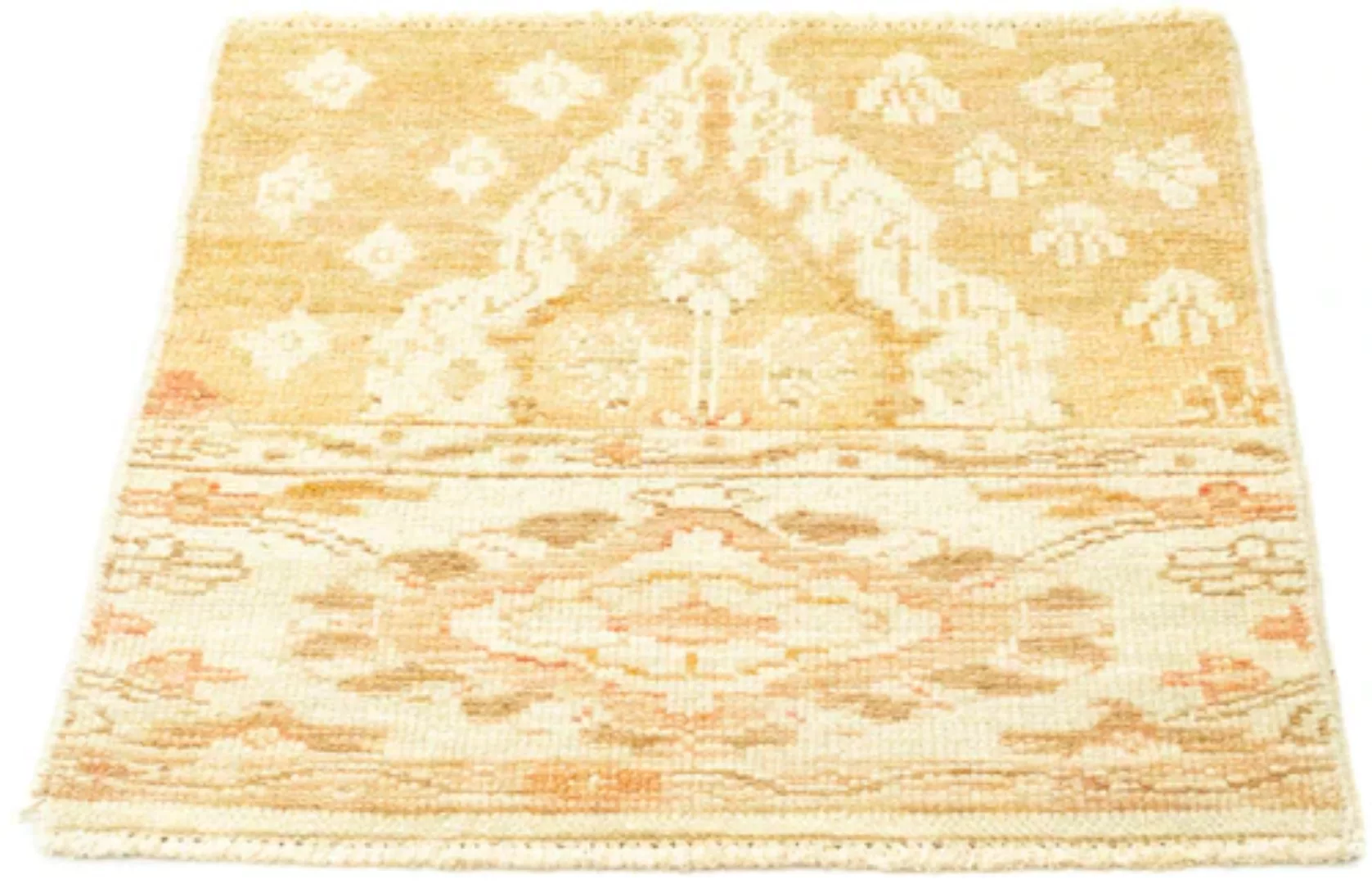 morgenland Wollteppich »Designer Teppich handgeknüpft beige«, quadratisch, günstig online kaufen